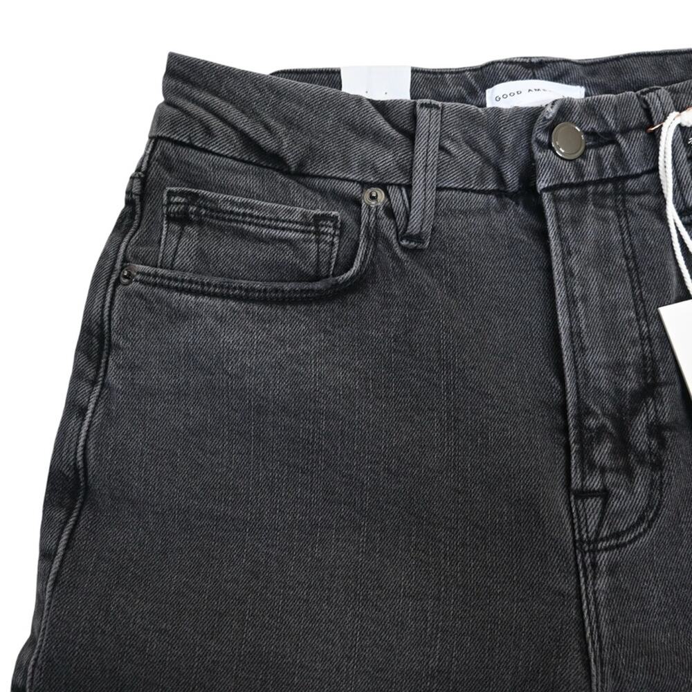 Good American Womens 6/28 Good Classic Raw Hem Slim Jeans in Faded Black NEW - Picture 7 of 13